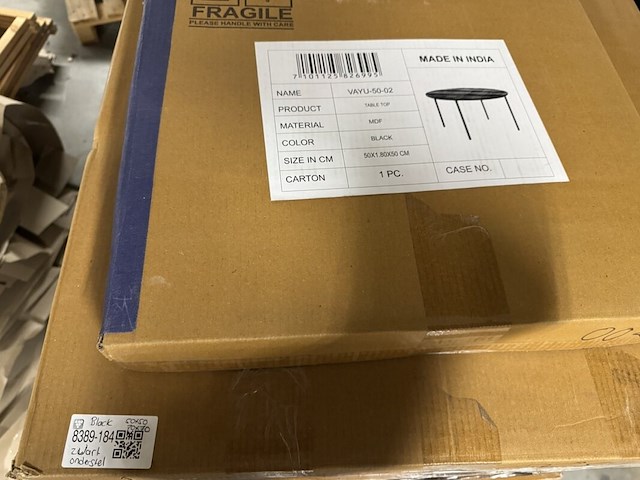 Set van 2 salontafels, zwart mdf - afbeelding 2 van  2