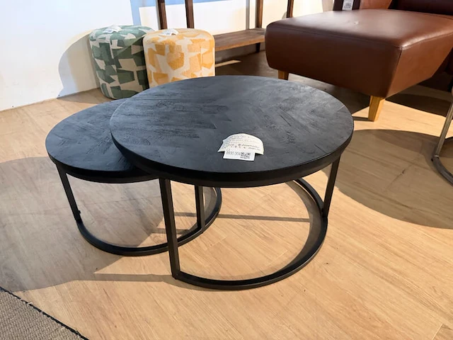 Set van 2 salontafels zwart - afbeelding 1 van  6