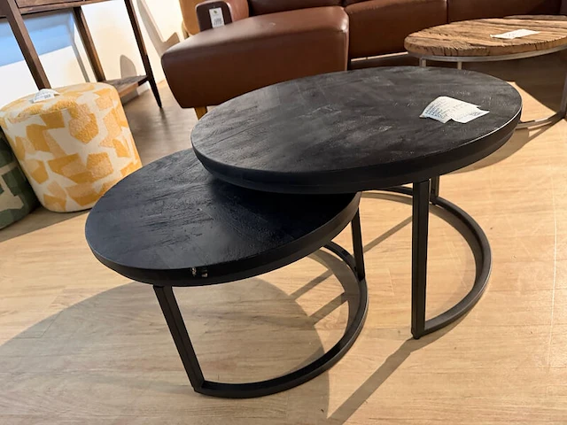 Set van 2 salontafels zwart - afbeelding 3 van  6