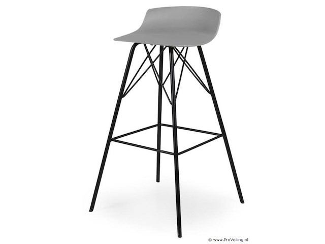 Set van 2 stuks alliance barkruk tori - kleur grijs - afbeelding 1 van  3