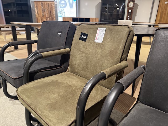 Set van 3 eetkamerstoelen, 2 x antraciet,1 x groen - afbeelding 4 van  4