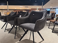 Set van 3 eetkamerstoelen, antraciet - afbeelding 4 van  4