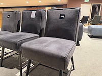 Set van 3 eetkamerstoelen, antraciet - afbeelding 3 van  4