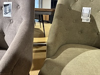 Set van 3 eetkamerstoelen, grijs + bruin + groen - afbeelding 4 van  5