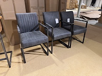 Set van 3 eetkamerstoelen, grijs - afbeelding 1 van  5