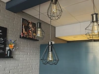 Set van 3 hanglamp, zwart