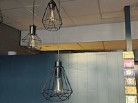 Set van 3 hanglamp, zwart