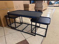 Set van 3 salontafels, zwart - afbeelding 1 van  1