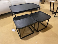 Set van 3 salontafels, zwart - afbeelding 1 van  4