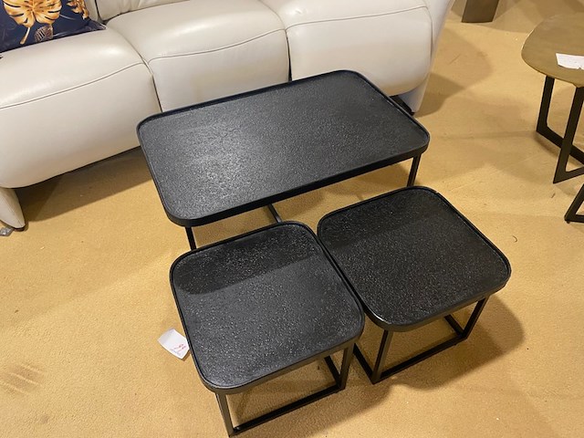 Set van 3 salontafels, zwart - afbeelding 2 van  4
