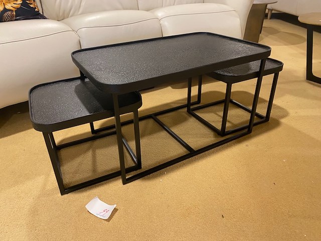 Set van 3 salontafels, zwart - afbeelding 1 van  4