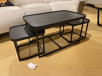 Set van 3 salontafels, zwart - afbeelding 1 van  4