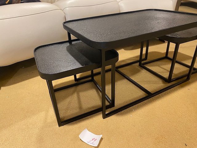 Set van 3 salontafels, zwart - afbeelding 3 van  4