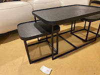 Set van 3 salontafels, zwart - afbeelding 3 van  4
