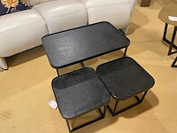 Set van 3 salontafels, zwart - afbeelding 2 van  4