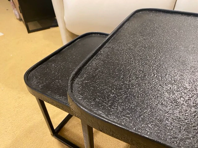 Set van 3 salontafels, zwart - afbeelding 3 van  4