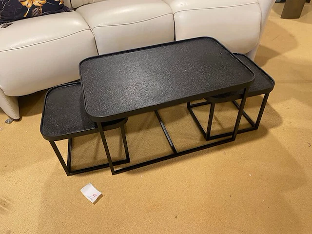 Set van 3 salontafels, zwart - afbeelding 4 van  4