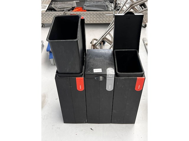 Set van 3 stevige gerecyclede vuilnisbakken, bonton - afbeelding 1 van  5
