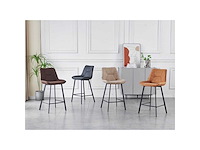 Set van 4 barkruk cognac - afbeelding 4 van  5