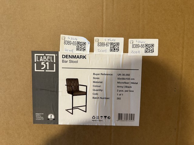 Set van 4 barstoelen, label51, denmark, army - afbeelding 6 van  6