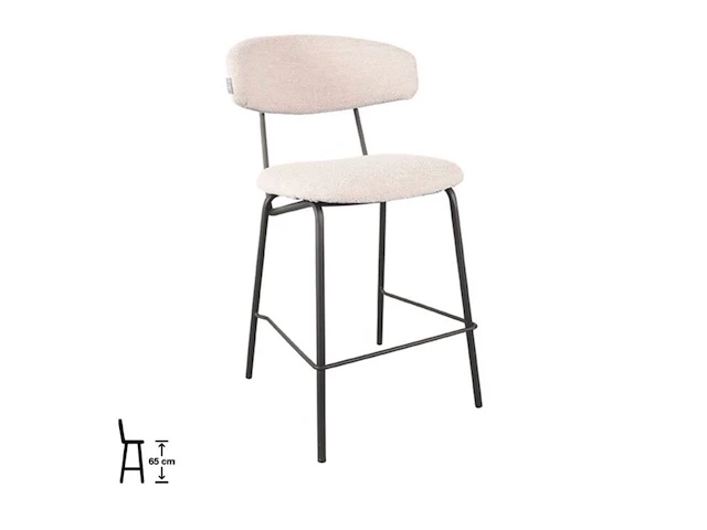 Set van 4 barstoelen, naturel - afbeelding 1 van  4