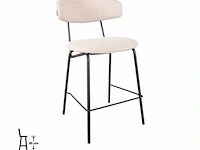 Set van 4 barstoelen, naturel
