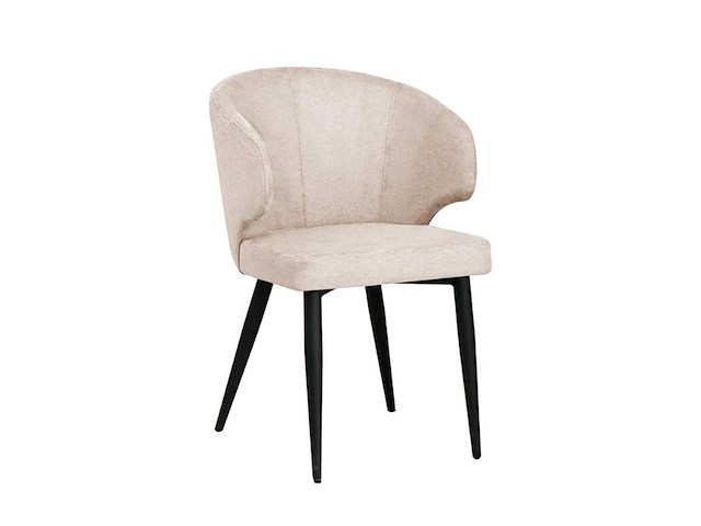 Set van 4 eetkamerstoel kuip beige - afbeelding 3 van  7