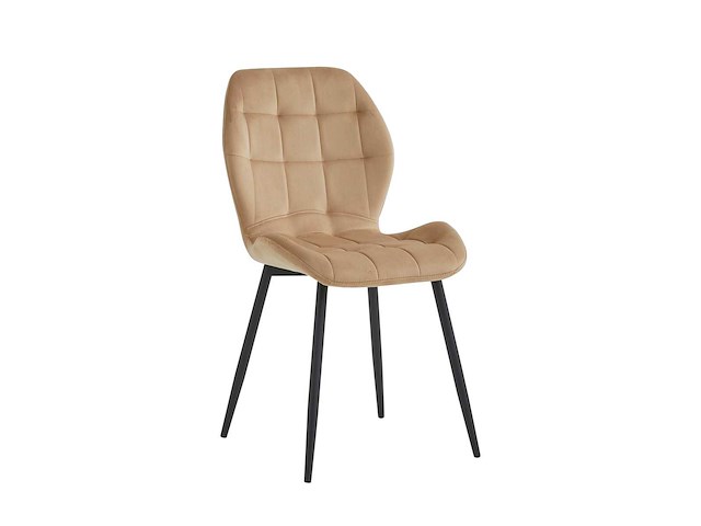 Set van 4 eetkamerstoel kuip beige - afbeelding 3 van  6