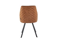 Set van 4 eetkamerstoel kuip cognac - afbeelding 4 van  6