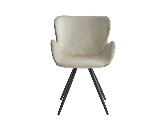 Set van 4 eetkamerstoel kuip met armleuning beige - afbeelding 5 van  6
