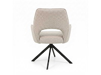 Set van 4 eetkamerstoel kuip met armleuning beige - afbeelding 4 van  6