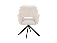 Set van 4 eetkamerstoel kuip met armleuning beige - afbeelding 4 van  6