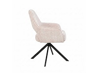 Set van 4 eetkamerstoel kuip met armleuning beige - afbeelding 6 van  6