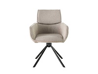 Set van 4 eetkamerstoel kuip met armleuning beige - afbeelding 5 van  7