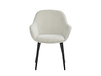 Set van 4 eetkamerstoel kuip met armleuning beige - afbeelding 5 van  7