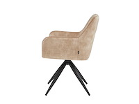 Set van 4 eetkamerstoel kuip met armleuning beige - afbeelding 6 van  6