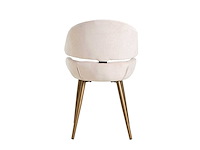 Set van 4 eetkamerstoel kuip met armleuning beige - afbeelding 4 van  6