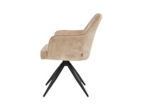 Set van 4 eetkamerstoel kuip met armleuning beige - afbeelding 6 van  6
