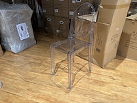 Set van 4 eetkamerstoelen, antraciet kunststof - afbeelding 1 van  2