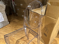 Set van 4 eetkamerstoelen, antraciet kunststof - afbeelding 2 van  2