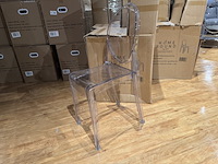 Set van 4 eetkamerstoelen, antraciet kunststof - afbeelding 1 van  2