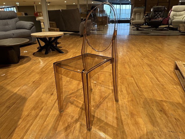 Set van 4 eetkamerstoelen, antraciet kunststof - afbeelding 1 van  2