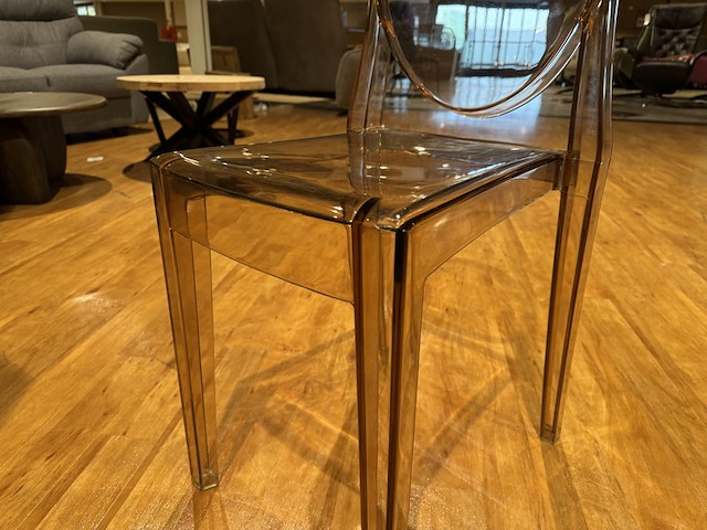 Set van 4 eetkamerstoelen, antraciet kunststof - afbeelding 2 van  2