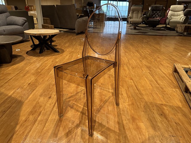 Set van 4 eetkamerstoelen, champagne kunststof - afbeelding 1 van  2