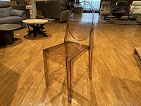 Set van 4 eetkamerstoelen, champagne kunststof - afbeelding 1 van  2