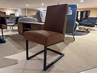 Set van 4 eetkamerstoelen, cognac, excl. tafel - afbeelding 2 van  6