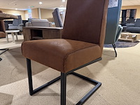 Set van 4 eetkamerstoelen, cognac, excl. tafel - afbeelding 3 van  6