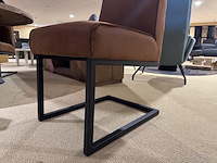 Set van 4 eetkamerstoelen, cognac, excl. tafel - afbeelding 4 van  6