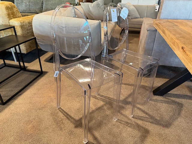 Set van 4 eetkamerstoelen doorzichtig - afbeelding 3 van  6