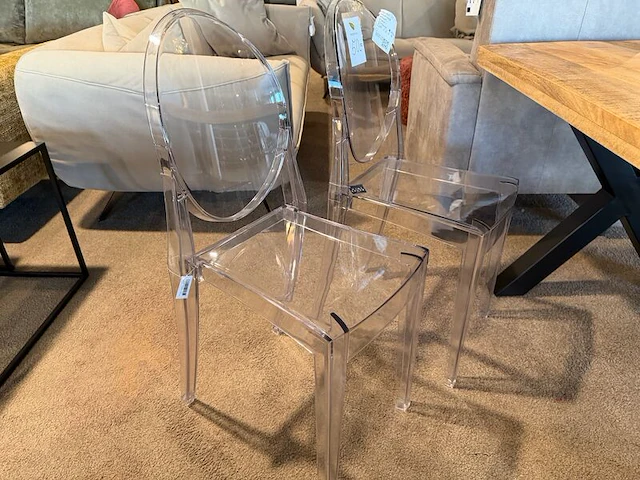 Set van 4 eetkamerstoelen doorzichtig - afbeelding 5 van  6